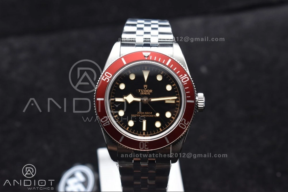 SmoothTexture Heritage Black Bay Red Bezel ZF 1:1 Best Edition on SS Jubilee Bracelet A 1274