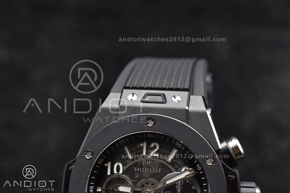 Hublot Big Bang Unico Full Black ZF 1:1 Best Edition Skeleton Dial on Black Rubber Strap A TechFriendly 276