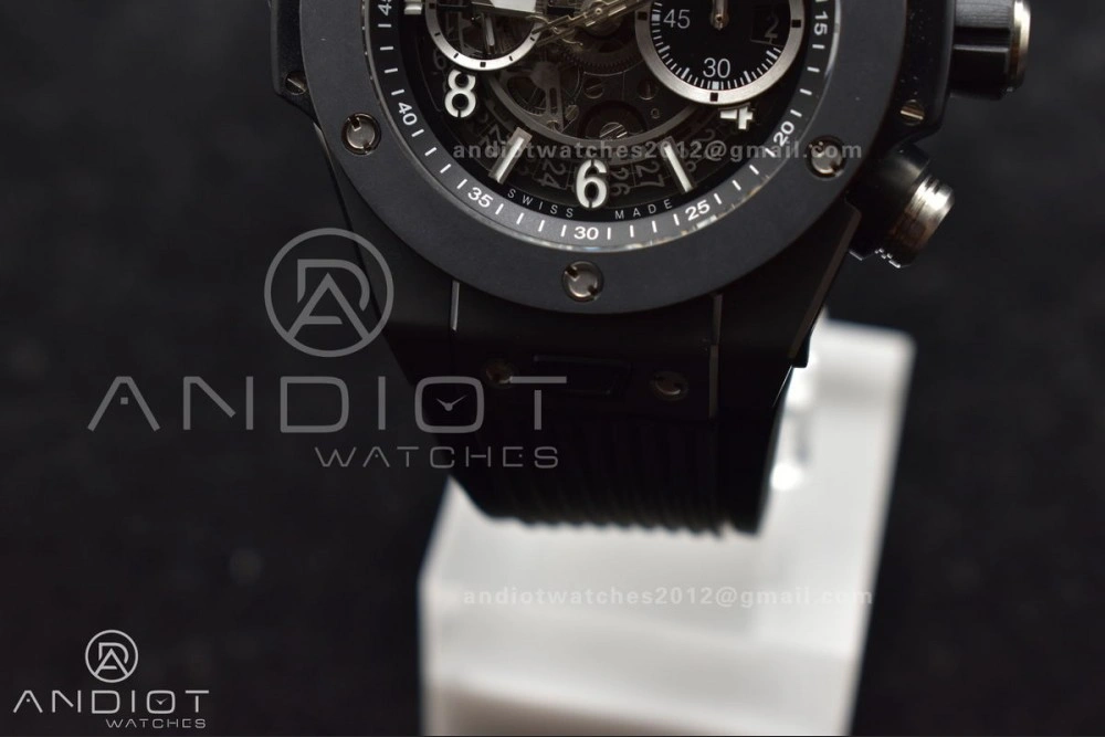 Hublot Big Bang Unico Full Black ZF 1:1 Best Edition Skeleton Dial on Black Rubber Strap A TechFriendly 276