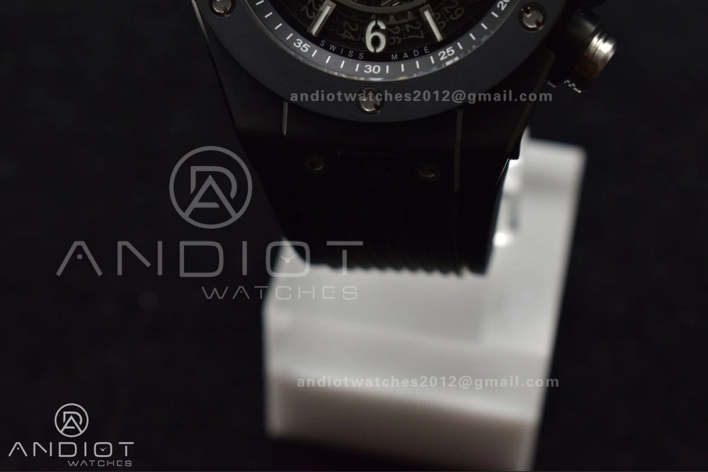 Hublot Big Bang Unico Full Black ZF 1:1 Best Edition Skeleton Dial on Black Rubber Strap A TechFriendly 276