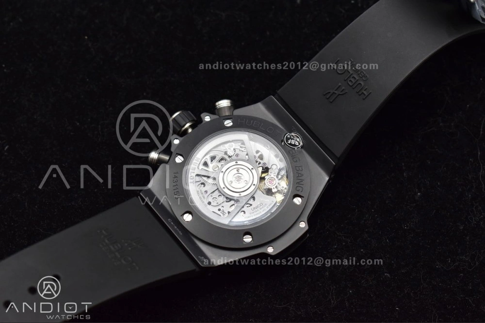 Hublot Big Bang Unico Full Black ZF 1:1 Best Edition Skeleton Dial on Black Rubber Strap A TechFriendly 276