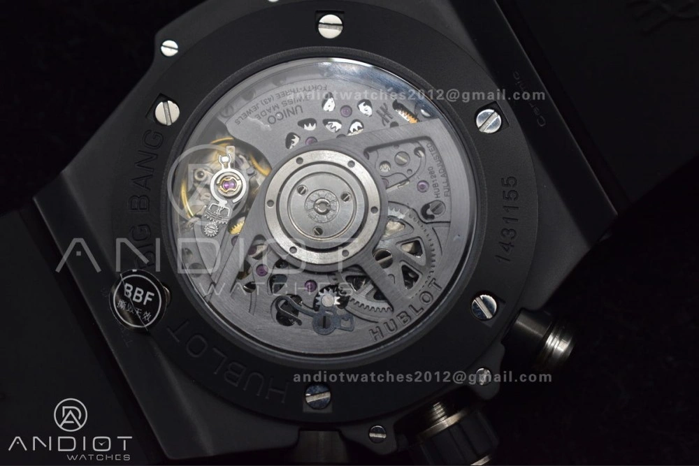 Hublot Big Bang Unico Full Black ZF 1:1 Best Edition Skeleton Dial on Black Rubber Strap A TechFriendly 276