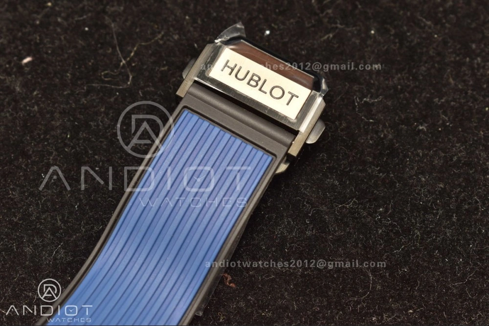RelaxedFit Hublot Big Bang Unico RG ZF 1:1 Best Edition Blue Skeleton Dial on Blue Rubber Strap A 894