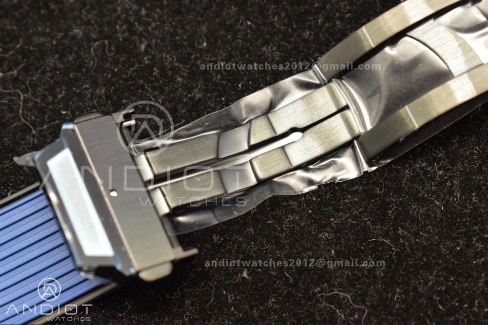 RelaxedFit Hublot Big Bang Unico RG ZF 1:1 Best Edition Blue Skeleton Dial on Blue Rubber Strap A 894