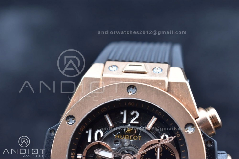 SmartChoice Hublot Big Bang Unico RG ZF 1:1 Best Edition Skeleton Dial on Black Rubber Strap A 904