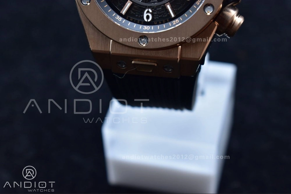 SmartChoice Hublot Big Bang Unico RG ZF 1:1 Best Edition Skeleton Dial on Black Rubber Strap A 904
