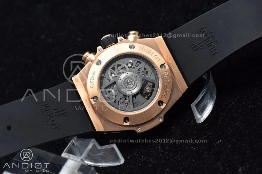 SmartChoice Hublot Big Bang Unico RG ZF 1:1 Best Edition Skeleton Dial on Black Rubber Strap A 904