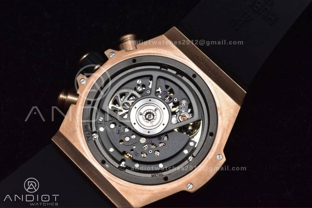 SmartChoice Hublot Big Bang Unico RG ZF 1:1 Best Edition Skeleton Dial on Black Rubber Strap A 904