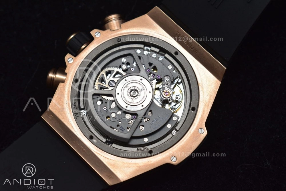 SmartChoice Hublot Big Bang Unico RG ZF 1:1 Best Edition Skeleton Dial on Black Rubber Strap A 904