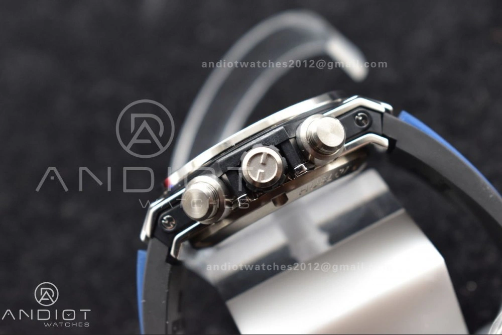 Hublot Big Bang Unico Titanium ZF 1:1 Best Edition Blue Skeleton Dial on Blue Rubber Strap A Breathable 424