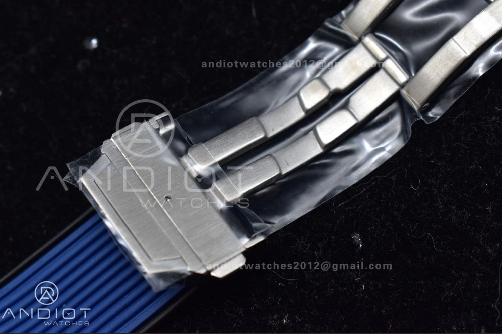 Hublot Big Bang Unico Titanium ZF 1:1 Best Edition Blue Skeleton Dial on Blue Rubber Strap A Breathable 424
