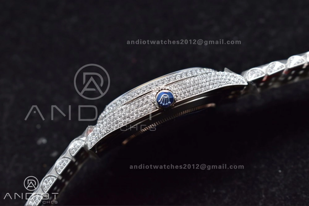 JDF 41mm Best Version Diamond DateJust Blue Stick Markers Durable 897