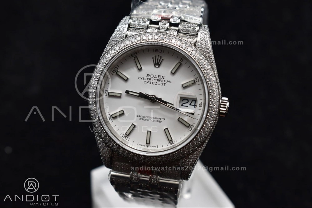 AllSeason JDF 41mm Best Version Diamond DateJust White Stick Markers 906