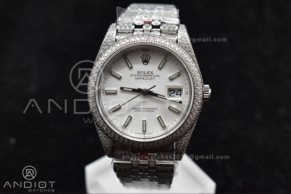 AllSeason JDF 41mm Best Version Diamond DateJust White Stick Markers 906
