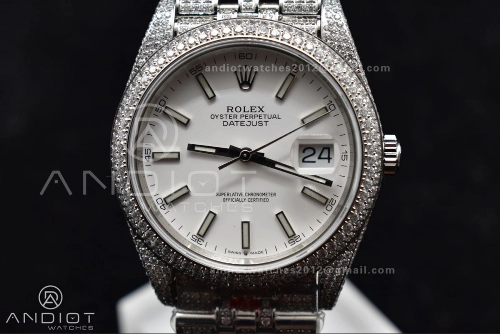 AllSeason JDF 41mm Best Version Diamond DateJust White Stick Markers 906