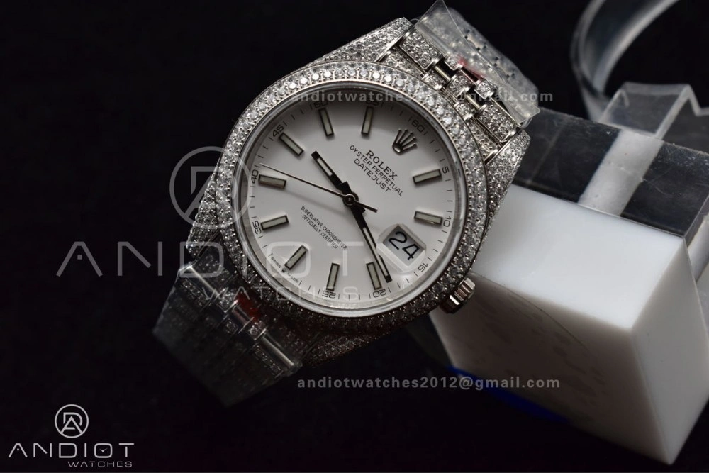 AllSeason JDF 41mm Best Version Diamond DateJust White Stick Markers 906