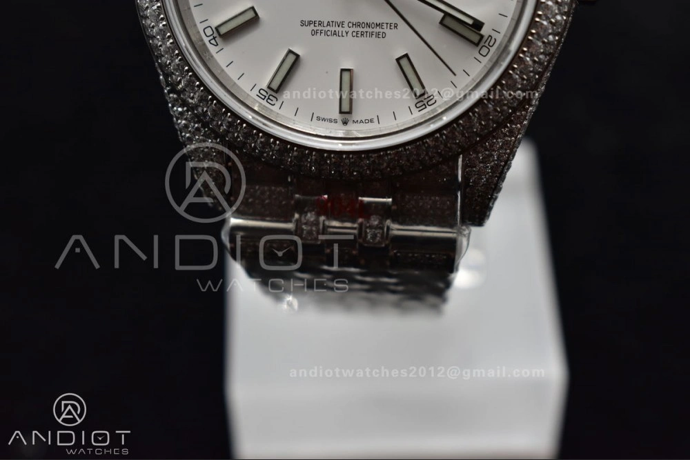 AllSeason JDF 41mm Best Version Diamond DateJust White Stick Markers 906