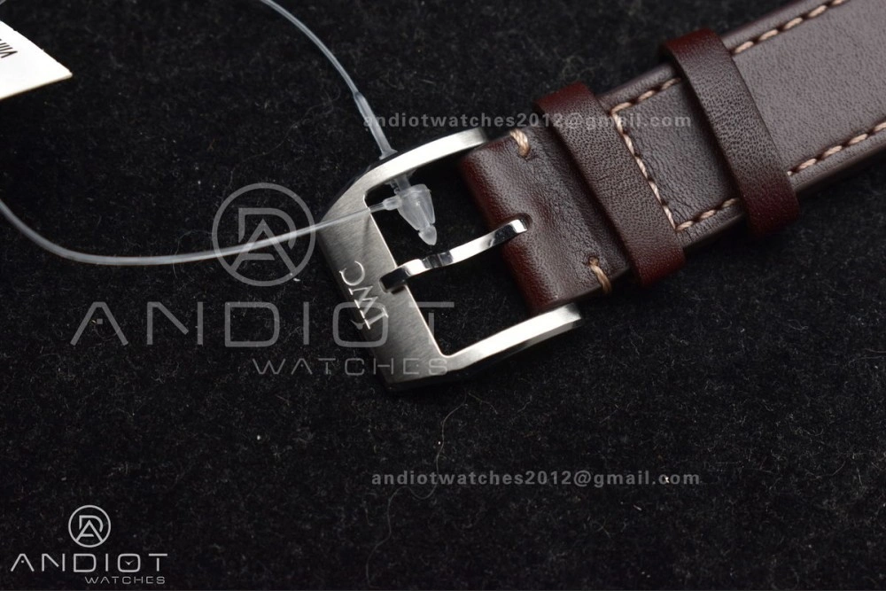 Stylish Mark XVIII IW327006 Titanium V7F 1:1 Best Edition BlueDial on Brown Leather Strap A 297