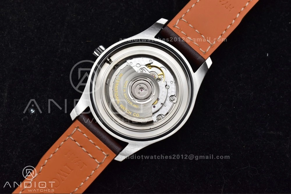 Stylish Mark XVIII IW327006 Titanium V7F 1:1 Best Edition BlueDial on Brown Leather Strap A 297
