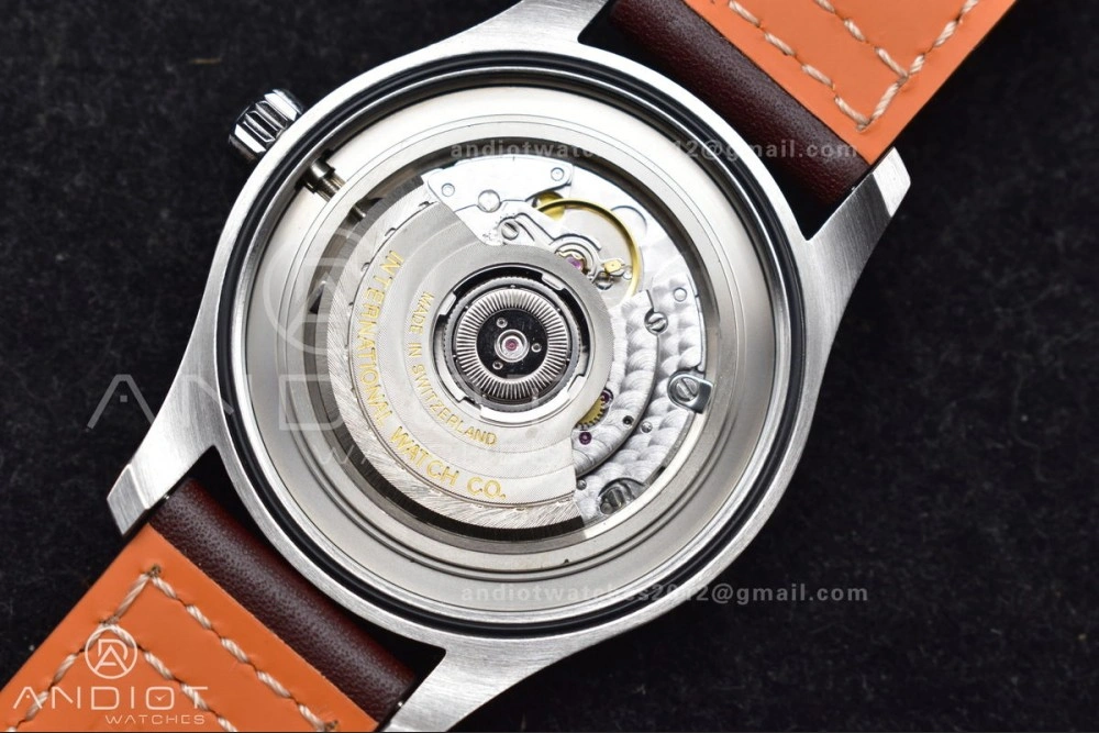 Stylish Mark XVIII IW327006 Titanium V7F 1:1 Best Edition BlueDial on Brown Leather Strap A 297