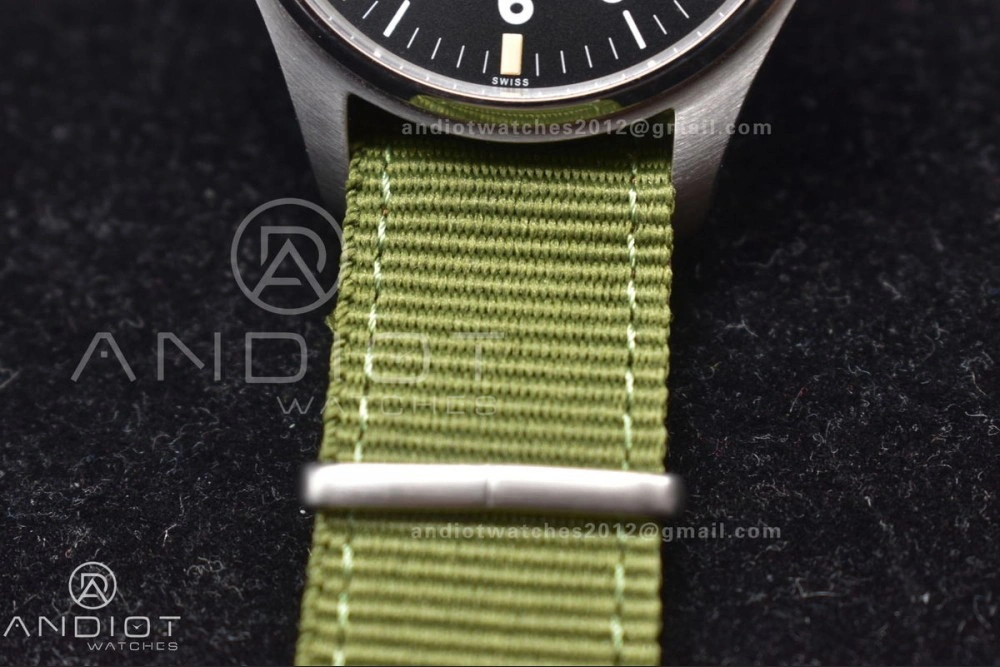 Mark XVIII “TRIBUTE TO MARK XI” IW327007 M+F 1:1 Best Edition Black Dial on Green Nylon Strap A Refined 429