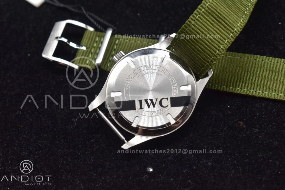 Mark XVIII “TRIBUTE TO MARK XI” IW327007 M+F 1:1 Best Edition Black Dial on Green Nylon Strap A Refined 429