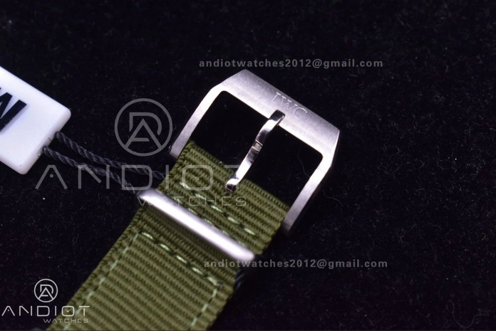 Mark XVIII “TRIBUTE TO MARK XI” IW327007 M+F 1:1 Best Edition Black Dial on Green Nylon Strap A Refined 429