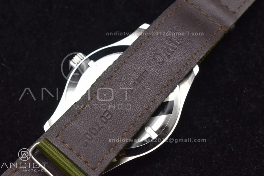 Mark XVIII “TRIBUTE TO MARK XI” IW327007 M+F 1:1 Best Edition Black Dial on Green Nylon Strap A Refined 429