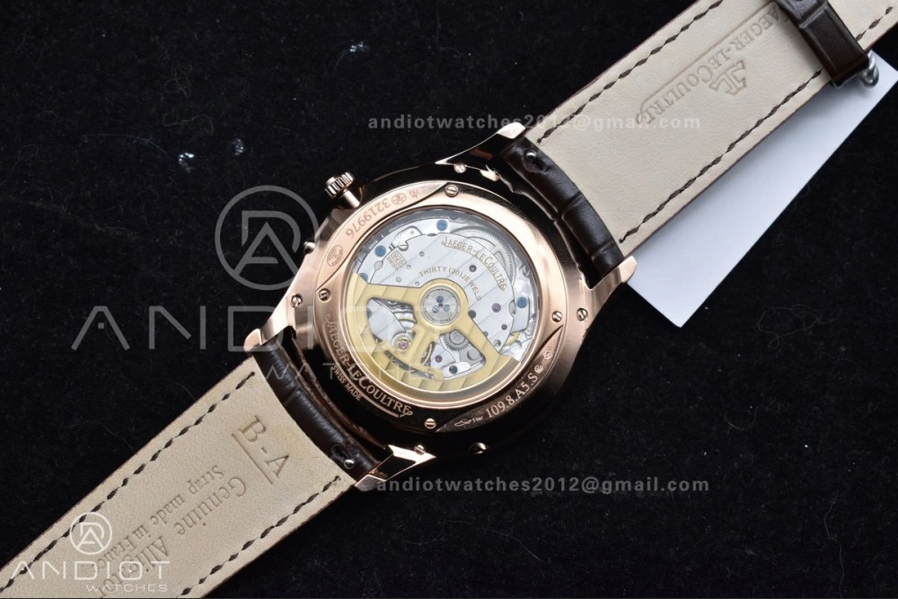 Master Ultra Thin Moon RG APSF 1:1 Best Edition White Dial on Brown Leather Strap SA925 Super Clone Versatile 908