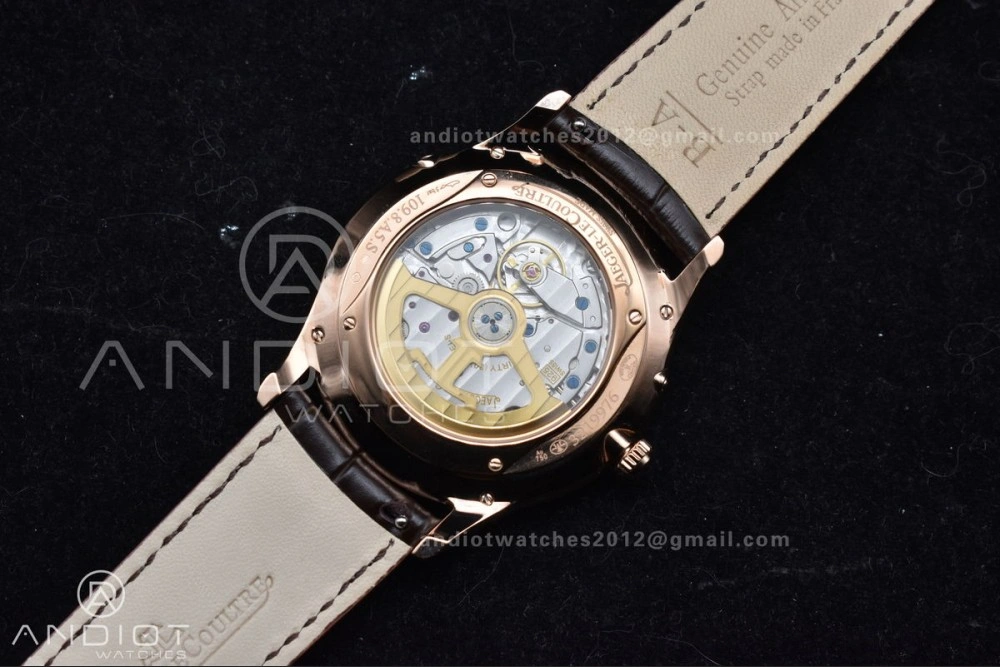 Master Ultra Thin Moon RG APSF 1:1 Best Edition White Dial on Brown Leather Strap SA925 Super Clone Versatile 908