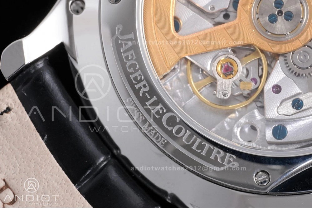 Master Ultra Thin Moon SS APSF 1:1 Best Edition Black Dial on Black Leather Strap SA925 Super Clone Refined 318