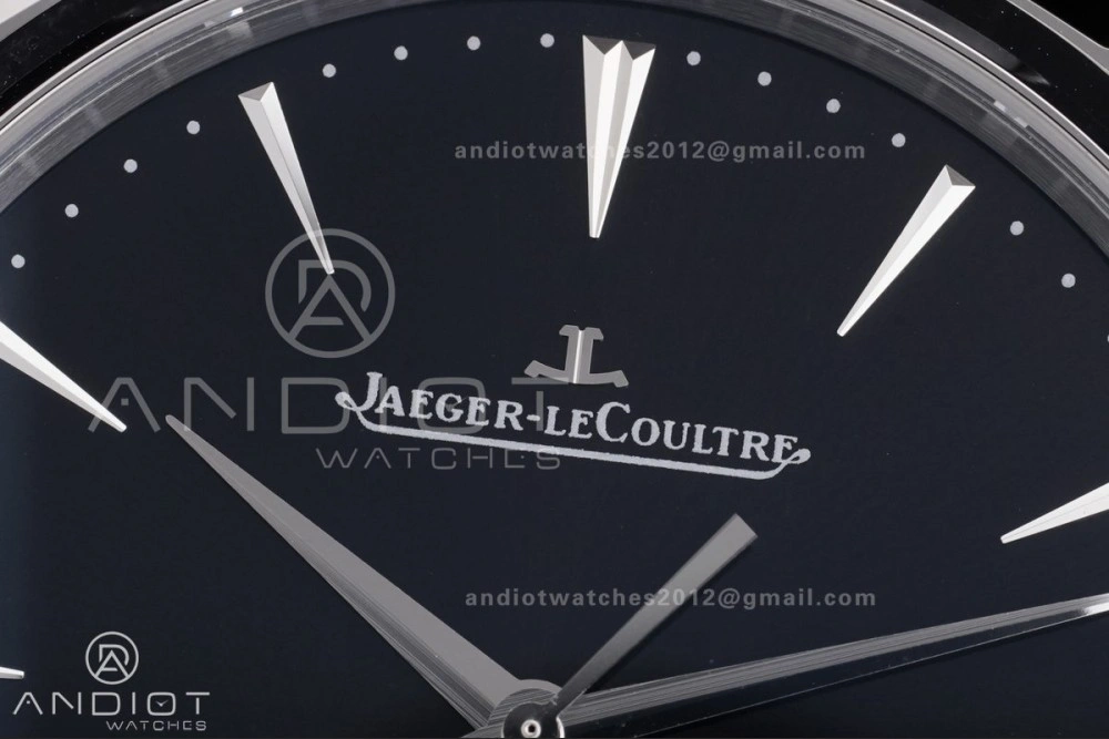 Master Ultra Thin Moon SS APSF 1:1 Best Edition Black Dial on Black Leather Strap SA925 Super Clone Refined 318