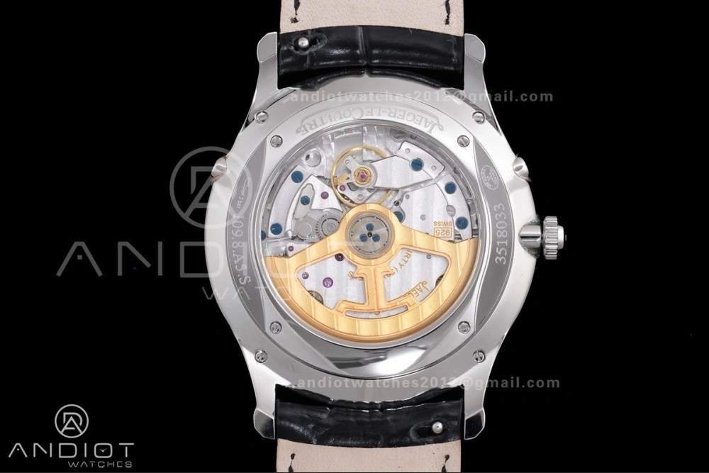 Master Ultra Thin Moon SS APSF 1:1 Best Edition Black Dial on Black Leather Strap SA925 Super Clone Refined 318