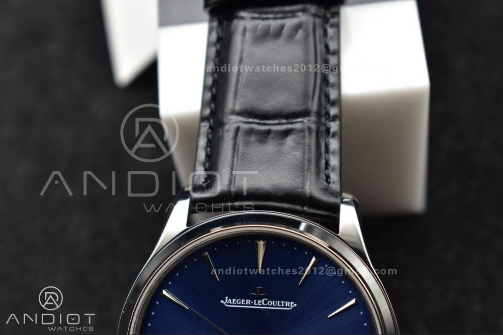 Master Ultra Thin Moon SS APSF 1:1 Best Edition Blue Dial on Black Leather Strap SA925 Super Clone Packable 317