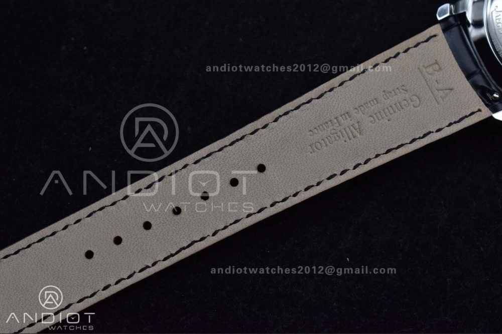 Master Ultra Thin Moon SS APSF 1:1 Best Edition Blue Dial on Black Leather Strap SA925 Super Clone Packable 317