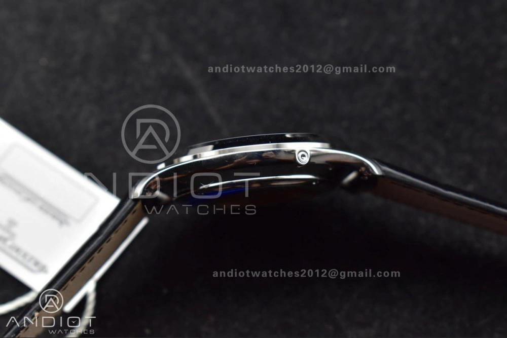 Master Ultra Thin Moon SS APSF 1:1 Best Edition Blue Dial on Black Leather Strap SA925 Super Clone Packable 317