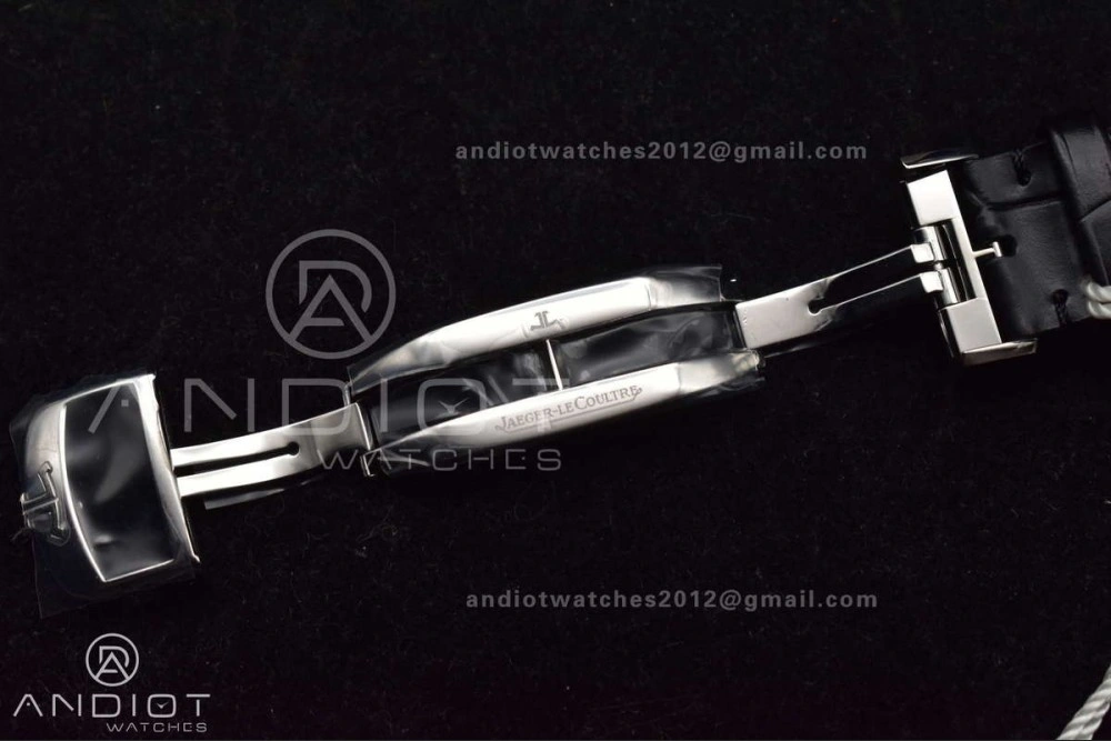 Master Ultra Thin Moon SS APSF 1:1 Best Edition Silver Dial on Black Leather Strap SA925 Super Clone ZipUp 314