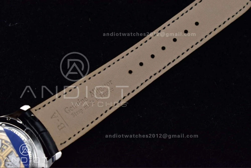 Master Ultra Thin Moon SS APSF 1:1 Best Edition Silver Dial on Black Leather Strap SA925 Super Clone ZipUp 314
