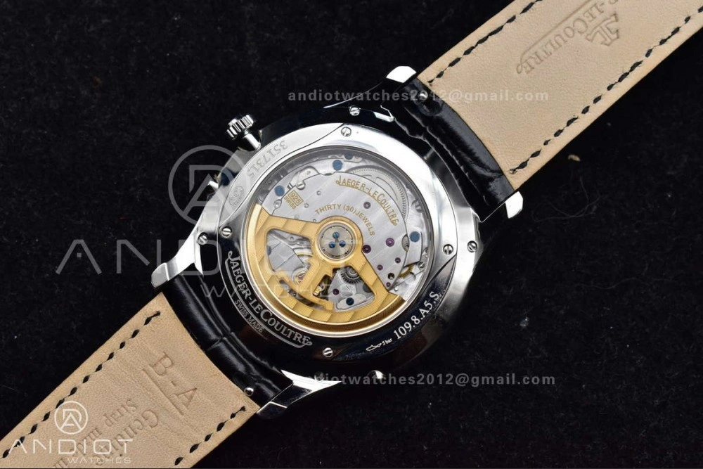 Master Ultra Thin Moon SS APSF 1:1 Best Edition Silver Dial on Black Leather Strap SA925 Super Clone ZipUp 314