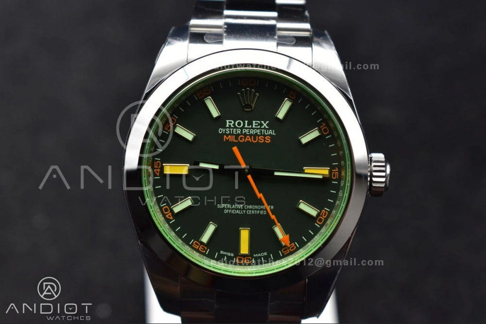 Milgauss 116400 GV Real Green Sapphire 904L SS VSF 1:1 Best Edition Black Dial on 904L SS Bracelet SA Stylish 914