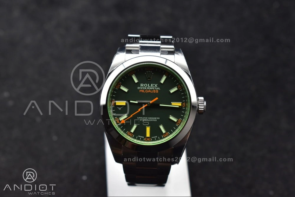 Milgauss 116400 GV Real Green Sapphire 904L SS VSF 1:1 Best Edition Black Dial on 904L SS Bracelet SA Stylish 914