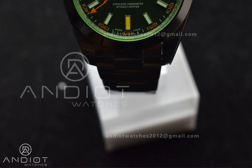 Milgauss 116400 GV Real Green Sapphire 904L SS VSF 1:1 Best Edition Black Dial on 904L SS Bracelet SA Stylish 914