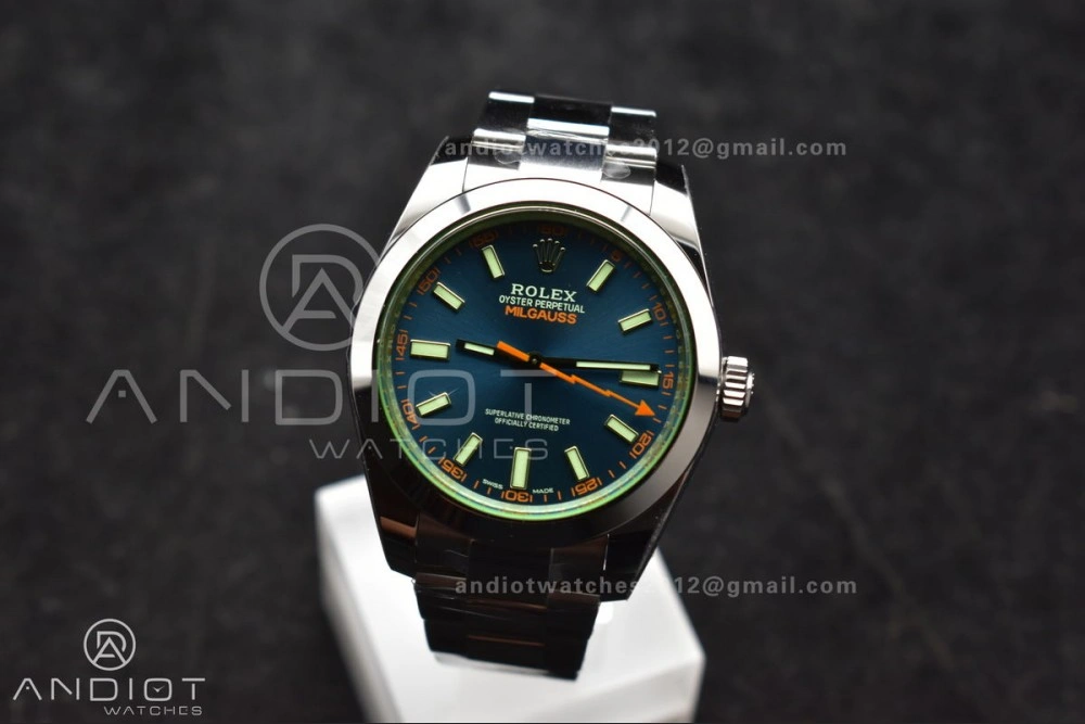 Trendy Milgauss 116400 GV VSF 1:1 Best Edition 904L Steel Blue Dial on SS Bracelet VS 909
