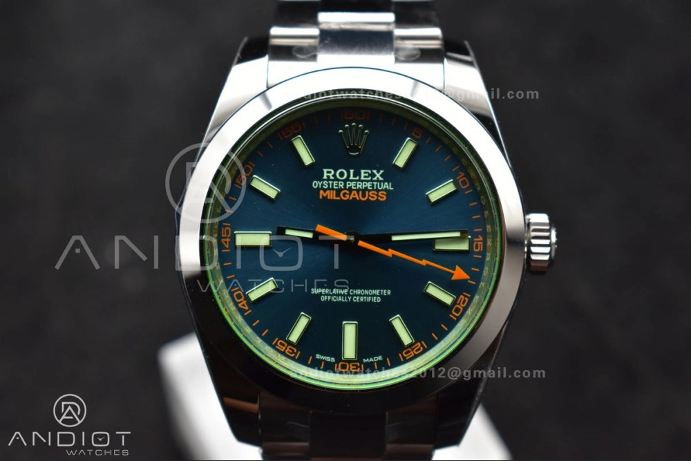 Trendy Milgauss 116400 GV VSF 1:1 Best Edition 904L Steel Blue Dial on SS Bracelet VS 909