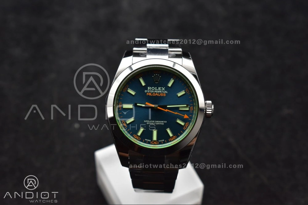 Trendy Milgauss 116400 GV VSF 1:1 Best Edition 904L Steel Blue Dial on SS Bracelet VS 909