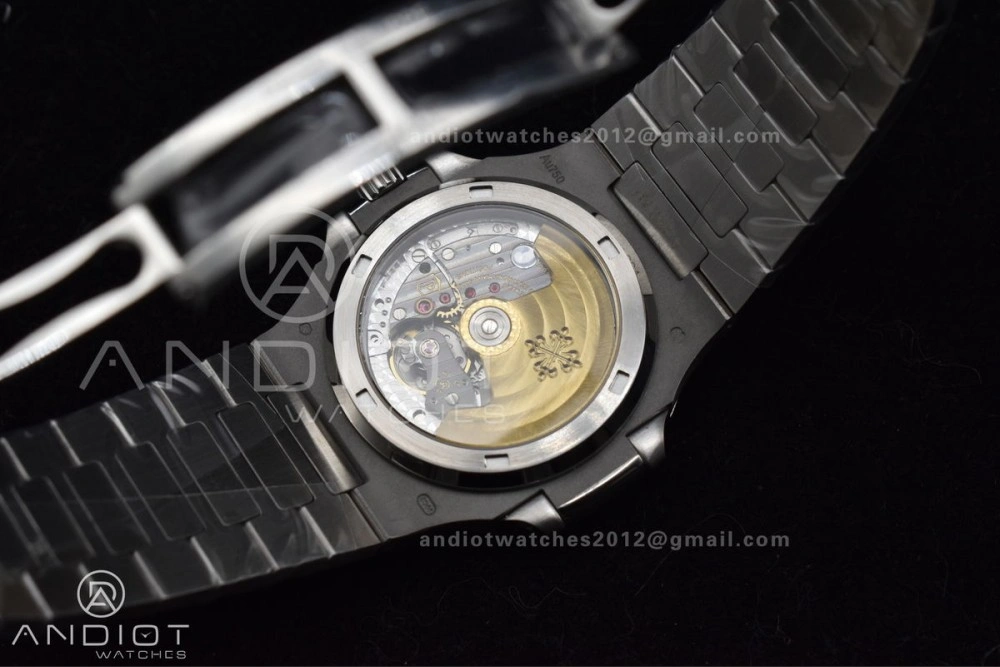 WrinkleFree Nautilus 5711 SS TWF Full Diamonds Bezel & Dial on Diamonds Bracelet A 384