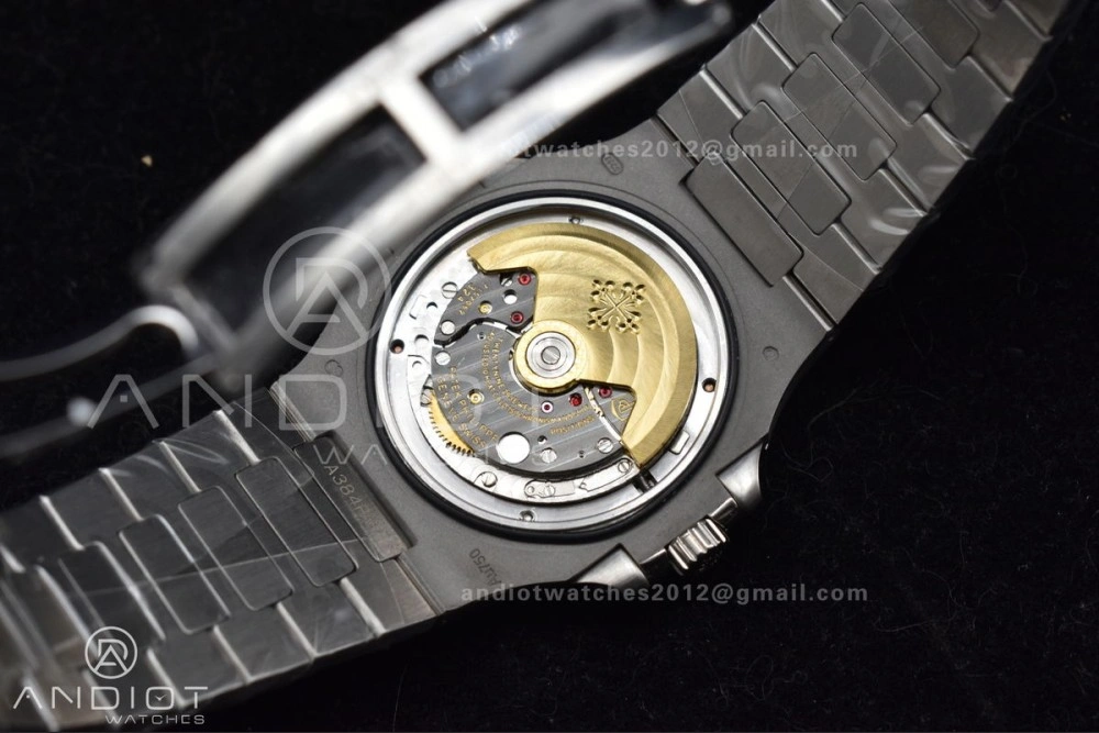 WrinkleFree Nautilus 5711 SS TWF Full Diamonds Bezel & Dial on Diamonds Bracelet A 384