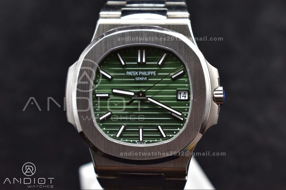 Nautilus 5711 1A 3KF 1:1 Best Edition Green Textured Dial On SS Bracelet A324 Super Clone V Trendy 426