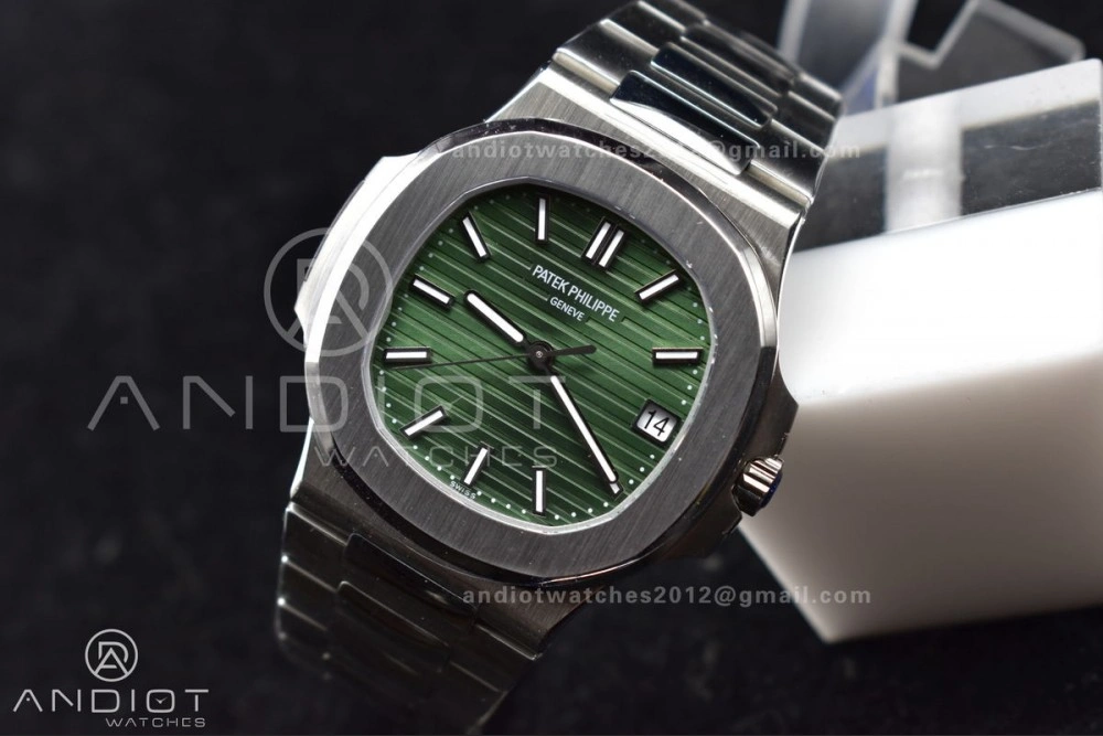 Nautilus 5711 1A 3KF 1:1 Best Edition Green Textured Dial On SS Bracelet A324 Super Clone V Trendy 426