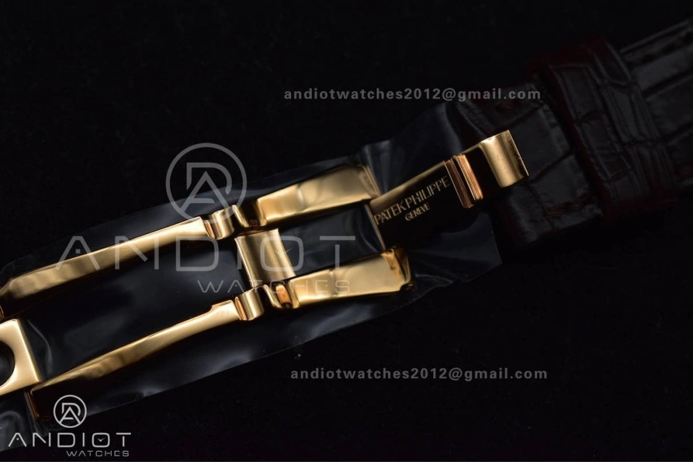 WrinkleFree Nautilus 5711 1R RG 3KF 1:1 Best Edition Brown Textured Dial on Brown Leather Strap A324 Super Clone V 381